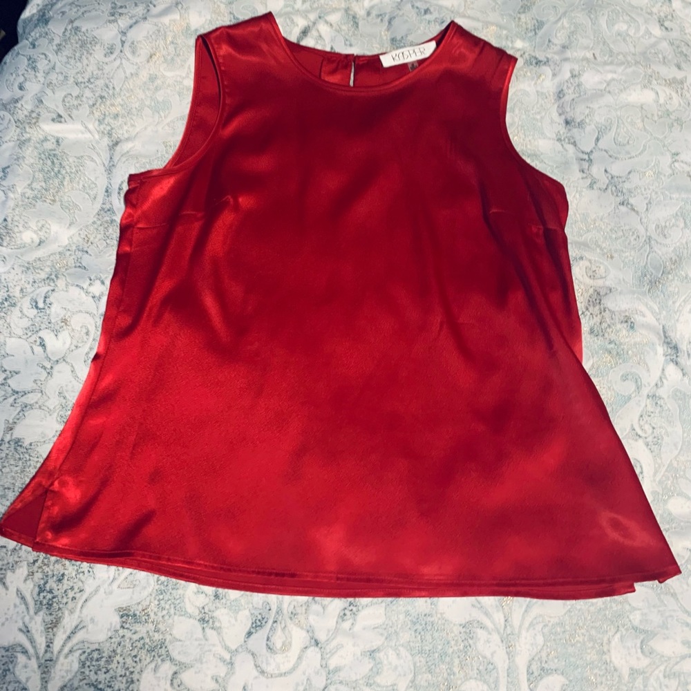 Kasper Red Silk Blouse (Medium)